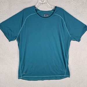 Janji T-Shirt Mens XL Teal Run Everywhere Performance Helio Tech Running Top